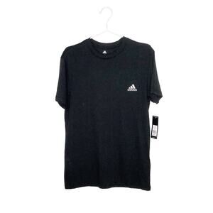 Adidas Golf Black Short Sleeve Cotton Tee White Chest Logo Small NWT